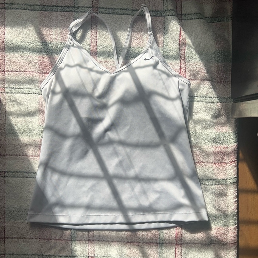 White Nike Tank Top Size Small